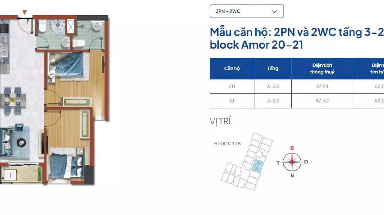 ???? 2PN – 2WC 52M² T1B | VIEW NGOẠI KHU | TẦNG TRUNG | FULL CHỈ 1,53 TỶ-anh-3