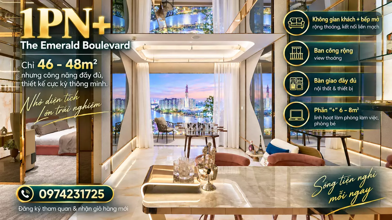 Bước Vào Căn Hộ 1PN+ The Emerald Boulevard, Vì Sao Ai Cũng Bất Ngờ?-anh-1