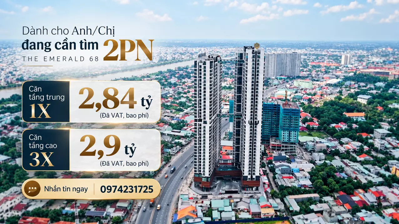HÀNG HIẾM! 2 CĂN 2PN THE EMERALD 68 GIÁ RẺ - CHỈ 2,84 TỶ (ĐÃ VAT, BAO PHÍ)!-anh-1