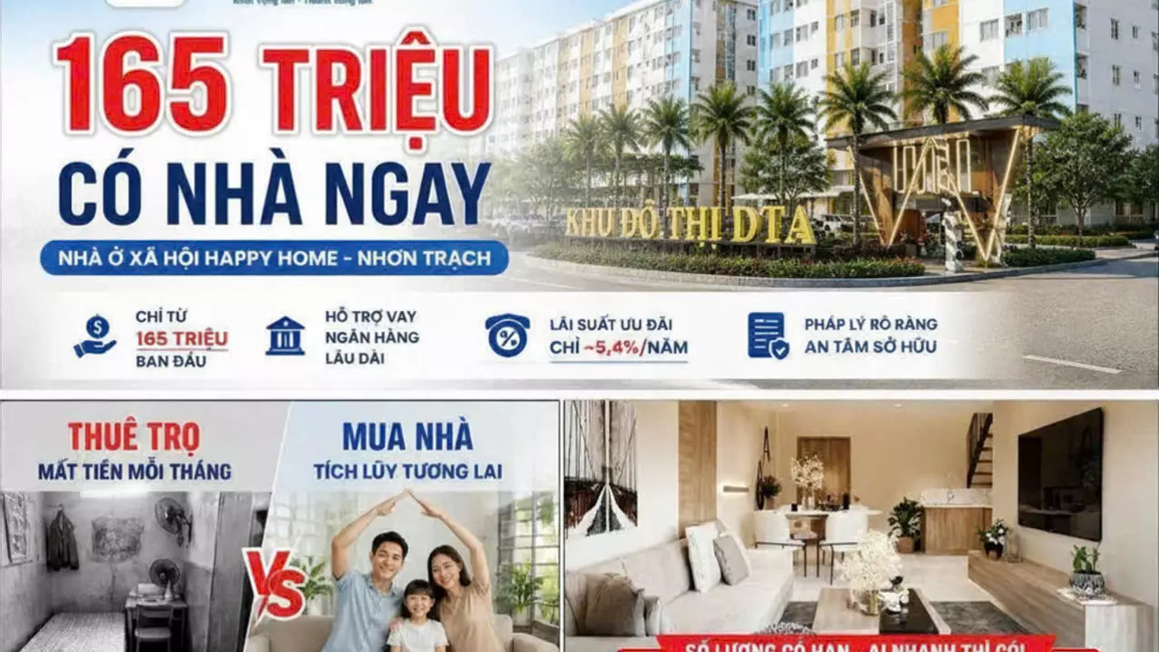 Happy Home 2PN + 2WC - Thanh toán 30% (165 Triệu) sở hữu ngay, sổ hồng riêng⁠-anh-1