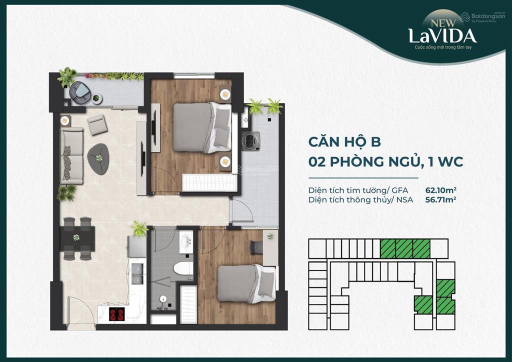 Cho thuê căn hộ new lavida, 62,1m2, 2pn, 2wc, đường đt 743c dĩ an, giá 5.5 triệu/tháng-anh-1