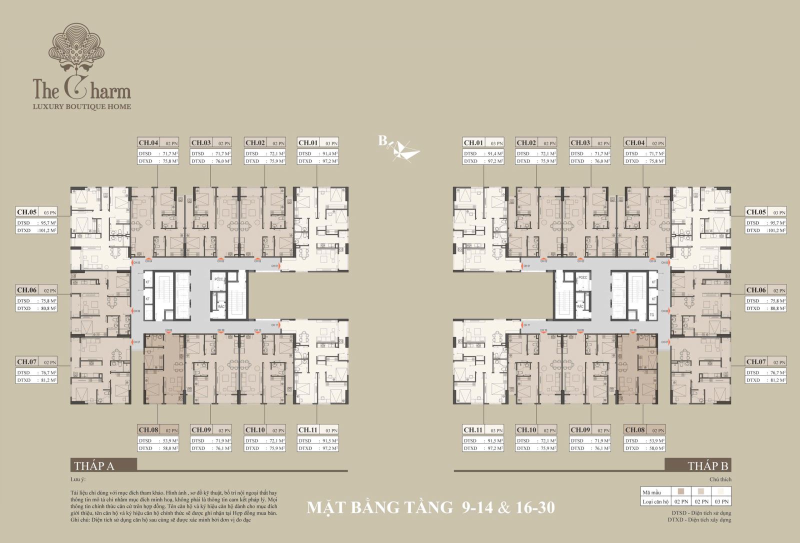 Mặt bằng điển hình tòa nhà